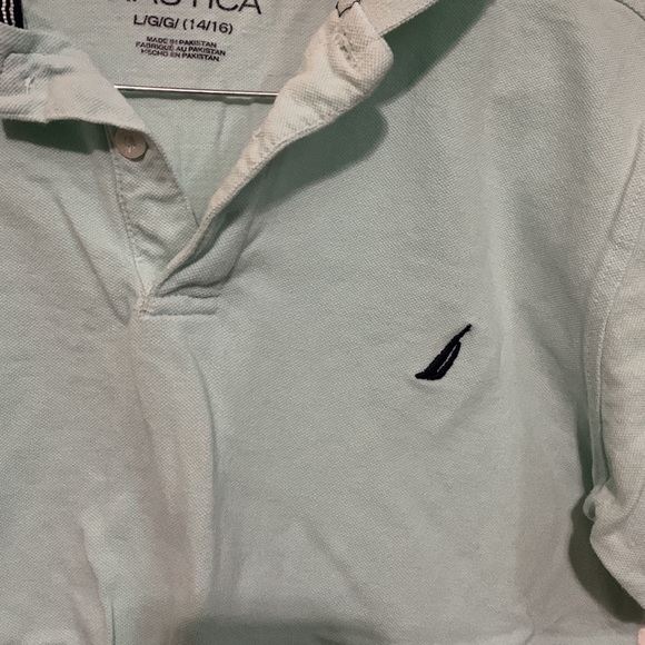 NWOT Nautica Collared T shirt Short sleeve 14/16 Large - Picture 3 of 7